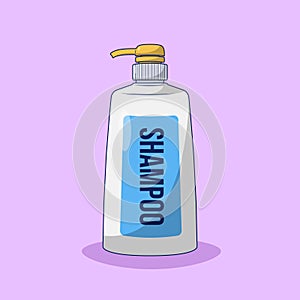 Shampoo Bottle Vector Icon Illustration. Hair Hygiene Vector. Flat Cartoon Style Suitable for Web Landing Page, Banner, Flyer,