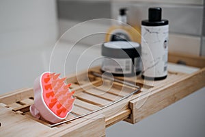 Shampoo Brush. Silicone Exfoliator Massager brush for circulation and follicle stimulation for optimal scalp health