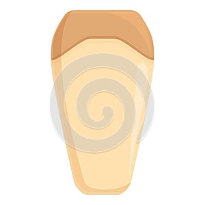 Shampoo cream bottle icon cartoon vector. Small bottom nappy