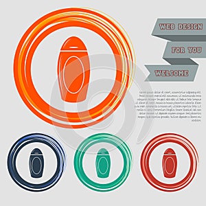 Shampoo icon on the red, blue, green, orange buttons for your website and design with space text.
