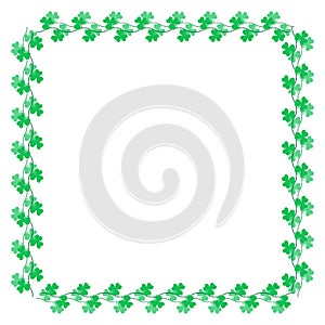 Shamrock border decoration for Saint Patrickâ€™s Day