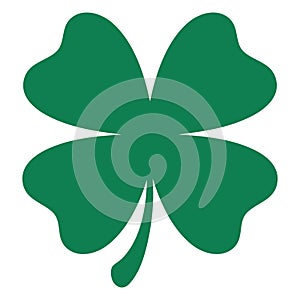 Shamrock clover vector icon in style ireland flag color. St Patrick day symbol, leprechaun leaf sign