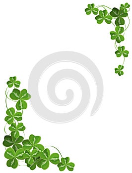 Shamrock corner ornament