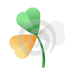 Shamrock in Irish flag colors