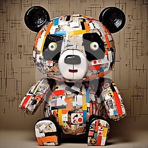 Shane Mccoy: A Colorful And Inventive Panda In Cubist Fragmentation