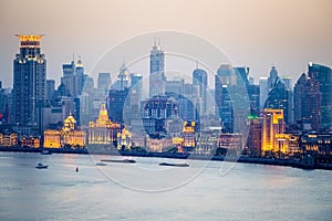 Shanghai bund in nightfall