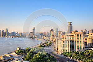 Shanghai bund in sunrise photo