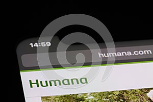 close up Humana company brand logo