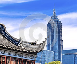 Shanghai China Old and New Jin Mao Tower Yuyuan Garden