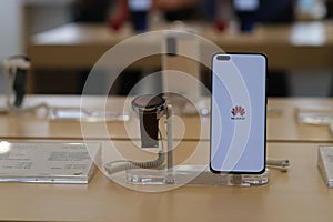 HUAWEI smart phone and watch product in store