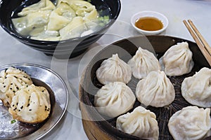 Shanghai dumpling, wonton and xiaolongbao