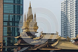 Shanghai - golden Tower and Roofs