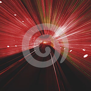 Shanghai light dispaly tunnel Long exposure concept