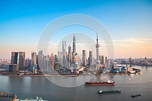 Shanghai lujiazui panoramic view
