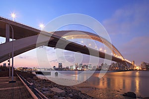 Shanghai Lupu Bridge night view