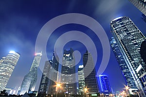 Shanghai modern city night backgrounds