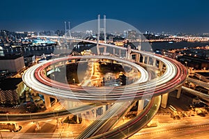 Shanghai nanpu bridge at night