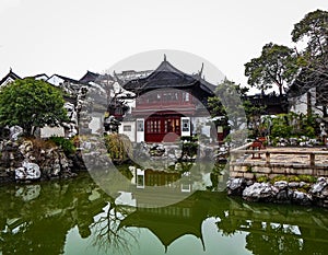 Shanghai old town. Yuyuan gardens. Shanghai, China.