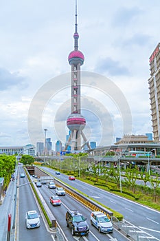 Shanghai Oriental pearl tower.