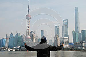 Shanghai panorama from The Bund