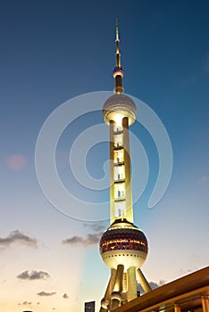 Shanghai Pearl tower at night