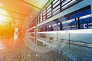 Shanghai pudong airport terminal, the inside of the service area