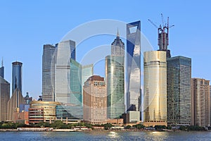 Shanghai pudong lujiazui modern buildings