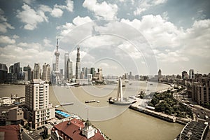 Shanghai skyline at daytime