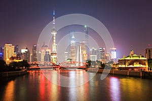 Shanghai skyline at night