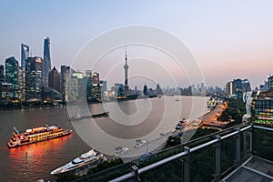 Shanghai Skyline at night.