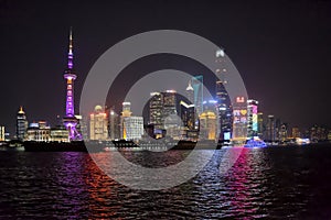 Shanghai skyline night