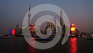 Shanghai skyline night