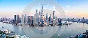 Shanghai skyline panoramic view