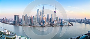 Shanghai skyline panoramic view photo