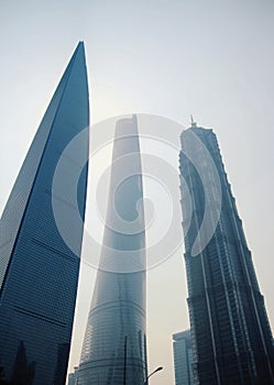 Shanghai skyline, skyscaper in Pudong business district, Shanghai, China