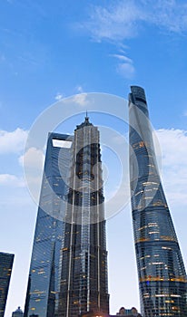 Shanghai skyscrappers in Pudong