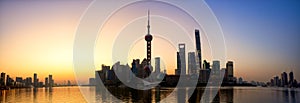 Shanghai sunrise panorama