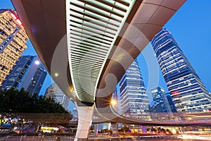 Shanghai Urban landscape and modern architecture Night view