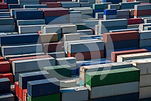 Shanghai Yangshan Deepwater Port Economic FTA container terminal stacking containers