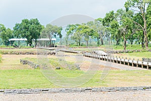 Shangjing Longquanfu of Bohai Kingdam Ruins. a famous historic site in Ning'an, Heilongjiang, China.