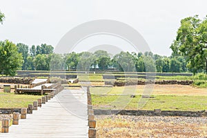 Shangjing Longquanfu of Bohai Kingdam Ruins. a famous historic site in Ning'an, Heilongjiang, China.