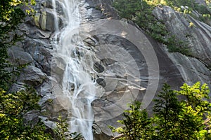 Shannon Falls in Stawamus Chief Provincial Park British Columbia Canada.