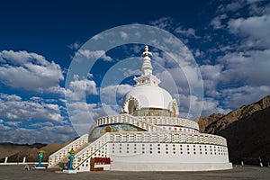 Shanti Stupa in Leh photo