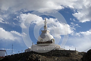 Shanti Stupa, Leh, Ladakh, India photo