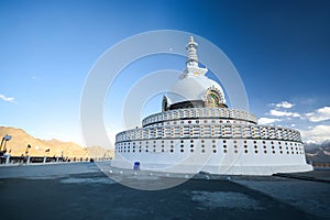 Shanti Stupa, Leh, Ladakh, India photo