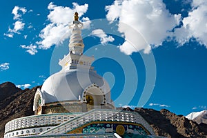 Shanti Stupa in Leh, Ladakh, Jammu and Kashmir, India