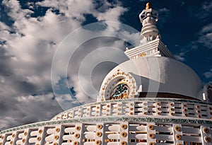 Shanti Stupa in Leh, Ladakh region, India