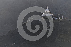 Shanti Stupa is one of the most famous landmark of Leh