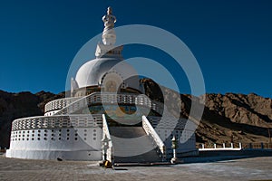 shanti stupa popular tourist destination of leh