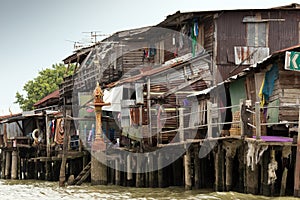 Shanty house in Bangkok photo